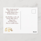 Prettig Pasen. Paasduif. Briefkaart (Achterkant)