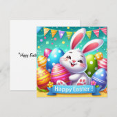 Prettig Pasen - Paaseieren in Pasteltinten Feestdagenkaart (Voorkant / Achterkant)