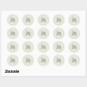 Prettig Pasen Patroon Ronde Sticker (Vel)