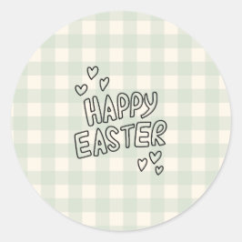 Prettig Pasen Patroon Ronde Sticker
