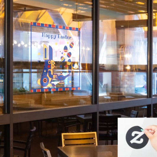 Prettig Pasen Persoonlijk Raamsticker (Restaurant Raam)