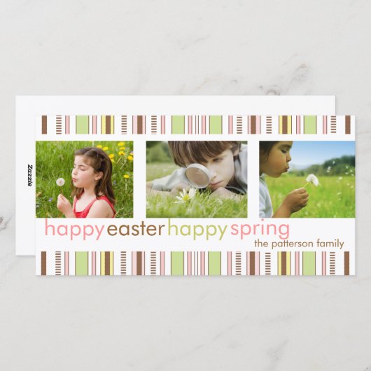 Prettig Pasen Prettig Voorjaar Fotokaart Groet Feestdagenkaart (Voorkant / Achterkant)