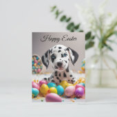 Prettig Pasen puppy Feestdagenkaart (Staand voorkant)