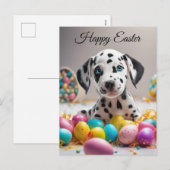 Prettig Pasen puppy Feestdagenkaart (Voorkant / Achterkant)