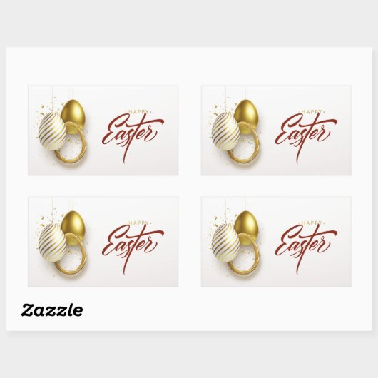 Prettig Pasen Rechthoekige Sticker (Vel)