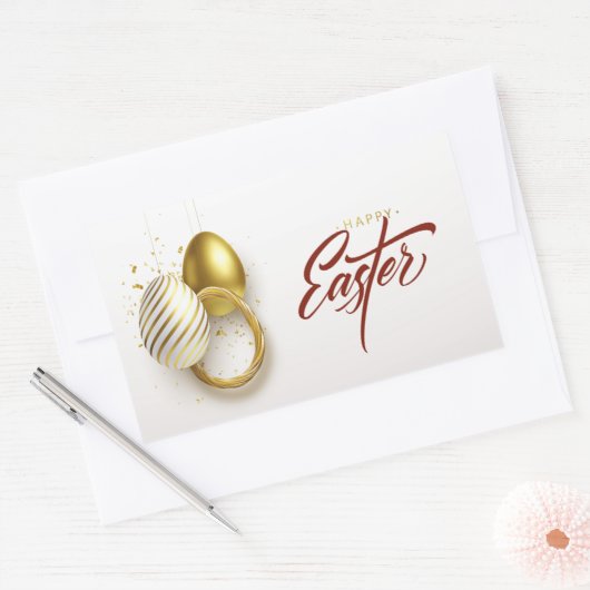 Prettig Pasen Rechthoekige Sticker (Envelop)