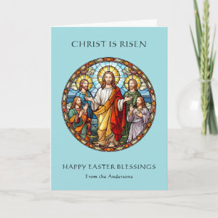 Prettig Pasen Religieus Katholiek Jezus Feestdagen Kaart