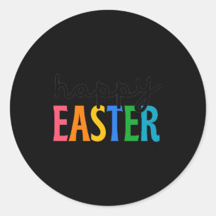 Prettig Pasen Ronde Sticker