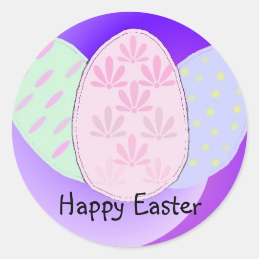 Prettig Pasen Ronde Sticker (Voorkant)