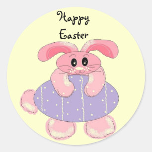 Prettig Pasen Ronde Sticker