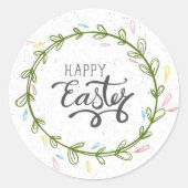 Prettig Pasen Ronde Sticker (Voorkant)