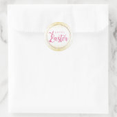 Prettig Pasen Ronde Sticker (Tas)