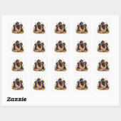 Prettig Pasen Rottweiler Honden Vierkante Sticker (Vel)