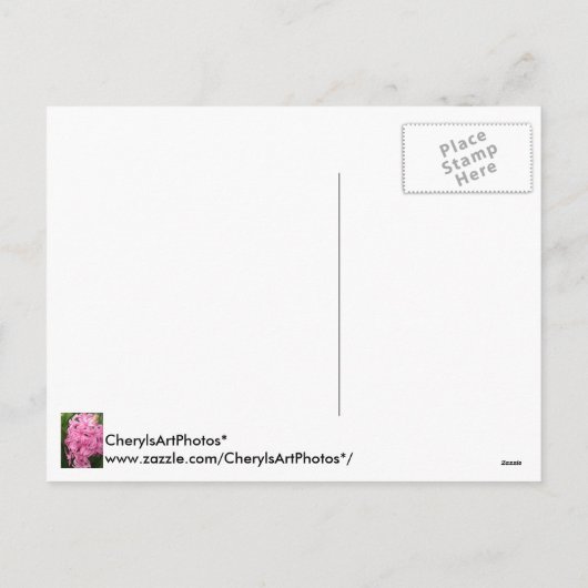 Prettig Pasen Roze Hyacinten Bloem Kaarten Feestdagenkaart (Achterkant)