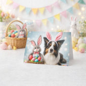 Prettig Pasen Schattige Hond Vakantie Groet Kaart