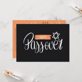Prettig Pasen | Seder Pesach Effen Klassiek Zwart Kaart