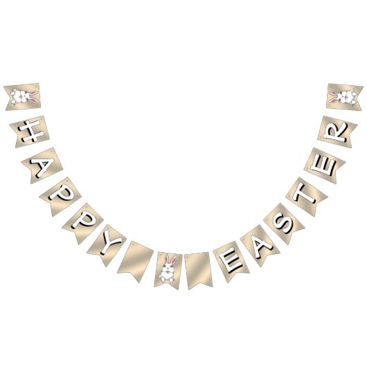 Prettig Pasen Slinger Vaandel Paas Konijn Decorati Vlaggetjes (Alle)