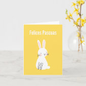 Prettig Pasen, Spaans Gelukkig Pasen Kaart (Gele Bloem)