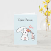 Prettig Pasen, Spaans Gelukkig Pasen Kaart (Gele Bloem)