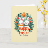 Prettig Pasen Speciale Kinderkaart Kaart (Gele Bloem)