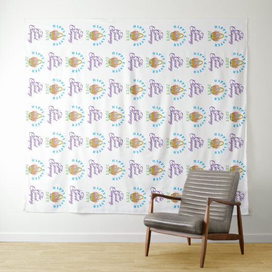 Prettig Pasen | Step and Repeat-fotobackdrop Wandkleed (In Situ (horizontaal))