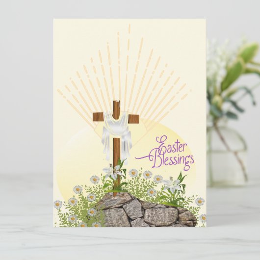 Prettig Pasen toegewensen Feestdagenkaart (Staand voorkant)