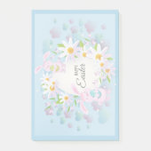 Prettig Pasen Trendy Konijn Bloemen Post-it® Notes (Voorkant)