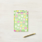 Prettig Pasen Vakantie Konijn Bloemen Post-it® Notes (Op bureau)