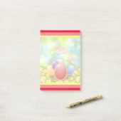 Prettig Pasen Vakantie Konijn Bloemen Post-it® Notes (Op bureau)