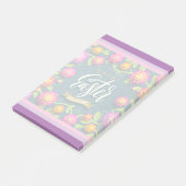 Prettig Pasen Vakantie Konijn Bloemen Post-it® Notes (Schuin)