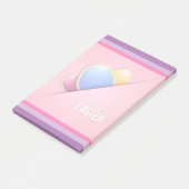 Prettig Pasen Vakantie Konijn Bloemig Post-it® Notes (Schuin)