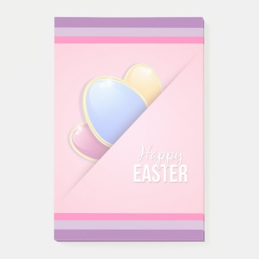 Prettig Pasen Vakantie Konijn Bloemig Post-it® Notes (Voorkant)