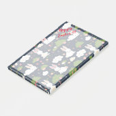 Prettig Pasen Vakantie Trendy Konijn Bloemen Post-it® Notes (Schuin)