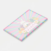 Prettig Pasen Vakantie Trendy Konijn Bloemen Post-it® Notes (Schuin)