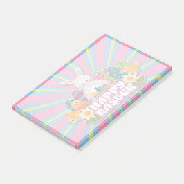 Prettig Pasen Vakantie Trendy Konijn Bloemen Post-it® Notes