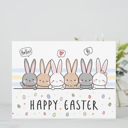 Prettig Pasen Vakantiekaart Feestdagenkaart (Staand voorkant)