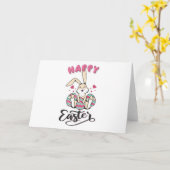 Prettig Pasen van de lieve Paashaas Kaart (Gele Bloem)