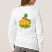 Prettig Pasen van drie kuikens en de Draak van Ber T-shirt (Achterkant)