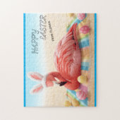 Prettig Pasen van Florida Flamingo Bunny op het st Legpuzzel (Verticaal)