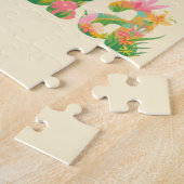 Prettig Pasen van Florida Pastel Bloemen Legpuzzel (Zijkant)