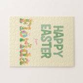 Prettig Pasen van Florida Pastel Bloemen Legpuzzel (Horizontaal)