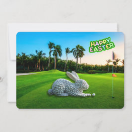 Prettig Pasen van het Lowcountry Golfbal Konijn Feestdagenkaart