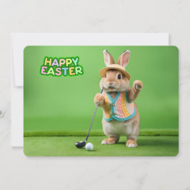 Prettig Pasen van Hilton Head Island Golf Bunny Feestdagenkaart