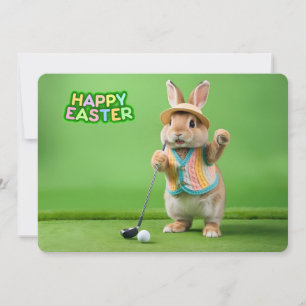 Prettig Pasen van Hilton Head Island Golf Bunny Feestdagenkaart