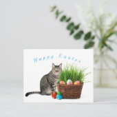 Prettig Pasen van je kat Postkaart (Staand voorkant)