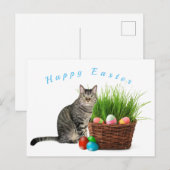 Prettig Pasen van je kat Postkaart (Voorkant / Achterkant)
