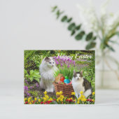 Prettig Pasen van uw kattenfeest Briefkaart (Staand voorkant)