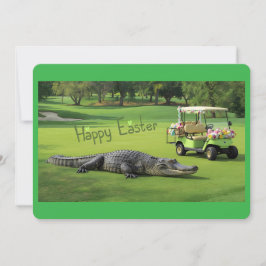 Prettig Pasen vanuit de Lowcountry Alligator Feestdagenkaart