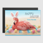 Prettig Pasen vanuit Florida Flamingo Magnetische (Voorkant / Achterkant)