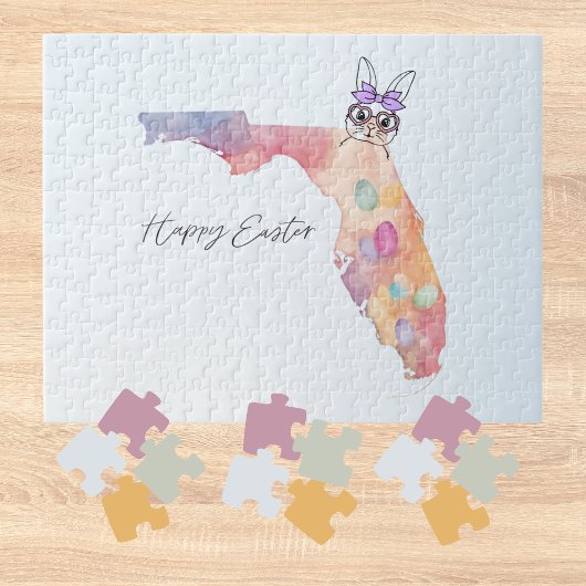 Prettig Pasen vanuit Florida Pastel Eieren en Koni Legpuzzel